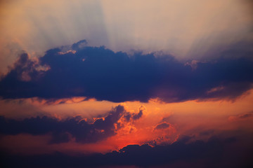 wonderful horizon sun rise in the morning, Natural glow cloudscape wonderful wallpaper background.