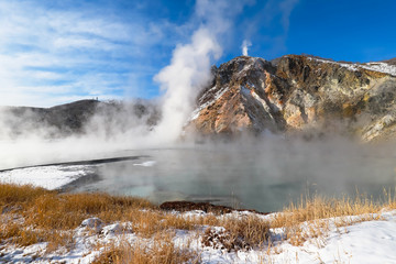 natural landscape of Noboribetsu Onsen and Oyunuma Pond