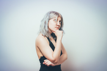 Fototapeta premium Woman thinks