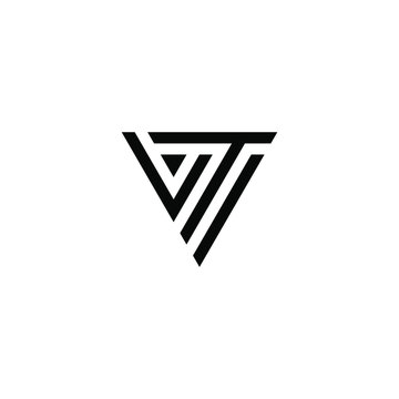 Vt Letter Vector Logo Abstract