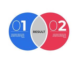Venn diagram infographic template 