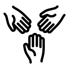 True friendship icon. Outline true friendship vector icon for web design isolated on white background