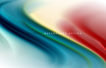 Abstract background - fluid color gradient waves, with dynamic motion line effect. Vector Illustration For Wallpaper, Banner, Background, Card, Book Illustration, landing page