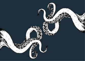 vector illustration of a tentacles  © saranya