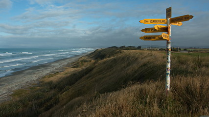 Coast at McCracken's Rest near Orepuki,Southland on South Island of New Zealand
