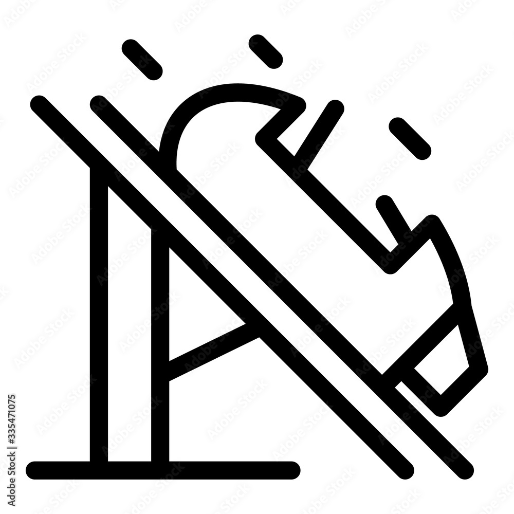 Poster fast speed roller coaster icon. outline fast speed roller coaster vector icon for web design isolate