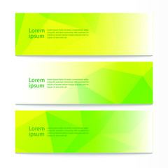 Vector abstract geometric design banner web template. Modern design background set. Vector illustration