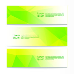 Vector abstract geometric design banner web template. Modern design background set. Vector illustration