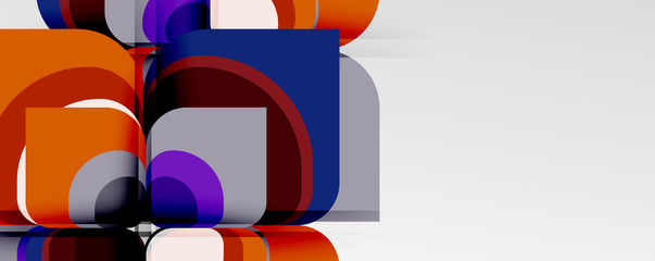 Abstract background - geometric cut paper design flower or square shape composition. Vector Illustration For Wallpaper, Banner, Background, Card, Book Illustration, landing page