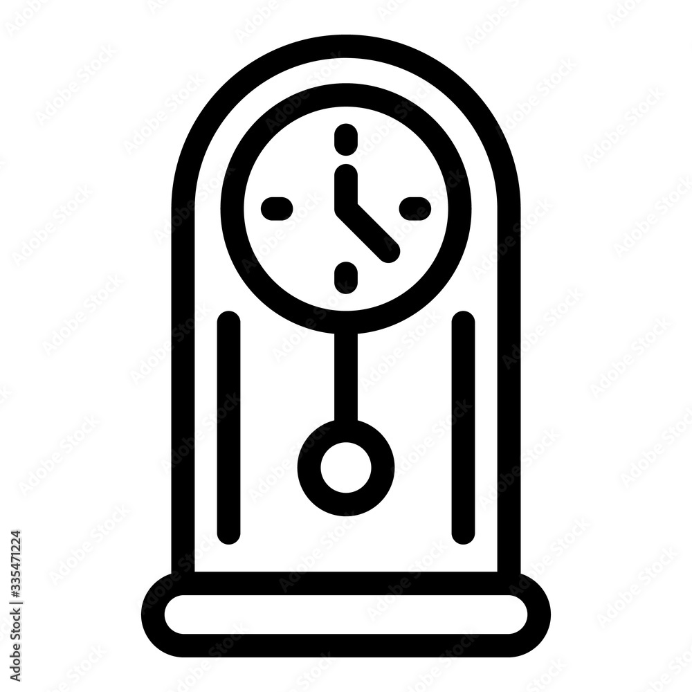 Poster time pendulum clock icon. outline time pendulum clock vector icon for web design isolated on white b
