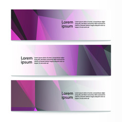 Naklejka premium Vector abstract geometric design banner web template. Modern design background set. Vector illustration