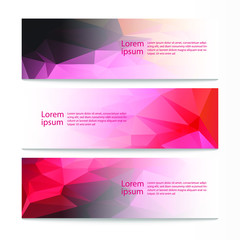 Obraz na płótnie Canvas Vector abstract geometric design banner web template. Modern design background set. Vector illustration