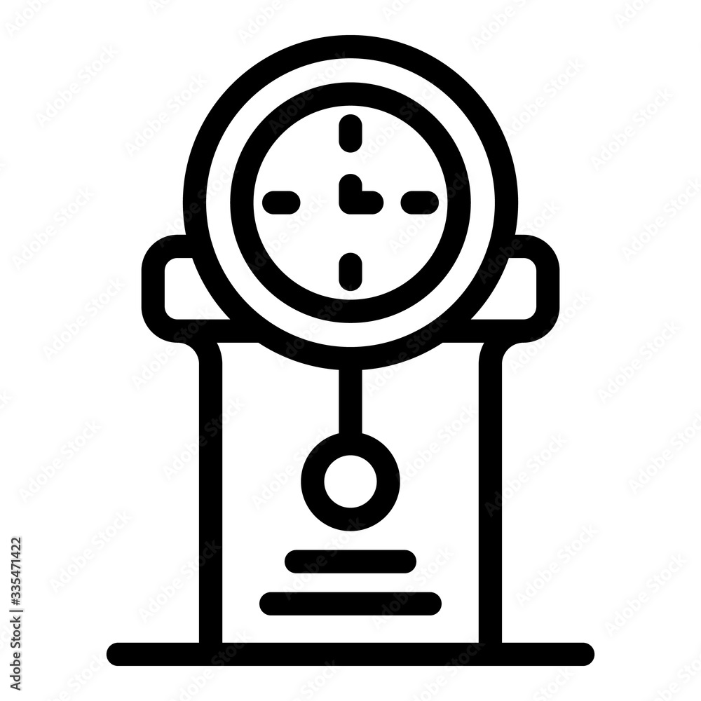Poster house pendulum clock icon. outline house pendulum clock vector icon for web design isolated on white