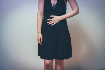 Stomach ache woman