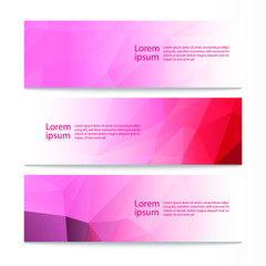 Vector abstract geometric design banner web template. Modern design background set. Vector illustration