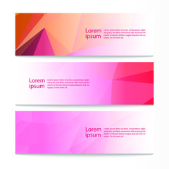 Fototapeta premium Vector abstract geometric design banner web template. Modern design background set. Vector illustration