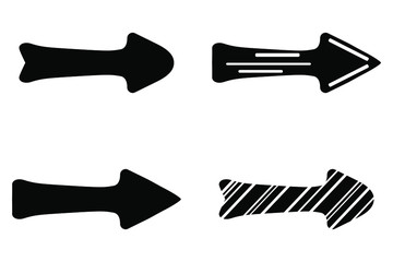 EPS 10 vector. A set of flat designed black arrows. Good for projects.	