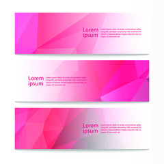 Vector abstract geometric design banner web template. Modern design background set. Vector illustration