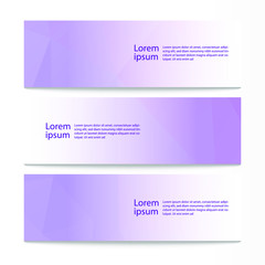 Naklejka premium Vector abstract geometric design banner web template. Modern design background set. Vector illustration