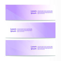 Vector abstract geometric design banner web template. Modern design background set. Vector illustration