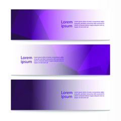 Vector abstract geometric design banner web template. Modern design background set. Vector illustration