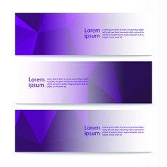 Obraz na płótnie Canvas Vector abstract geometric design banner web template. Modern design background set. Vector illustration