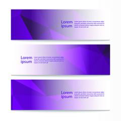 Vector abstract geometric design banner web template. Modern design background set. Vector illustration