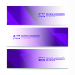 Vector abstract geometric design banner web template. Modern design background set. Vector illustration