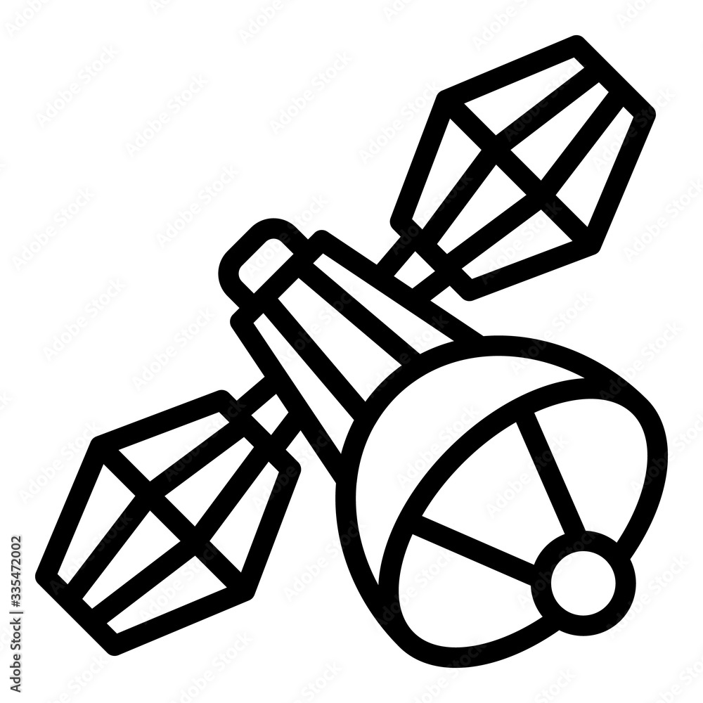 Poster mobile satellite icon. outline mobile satellite vector icon for web design isolated on white backgro