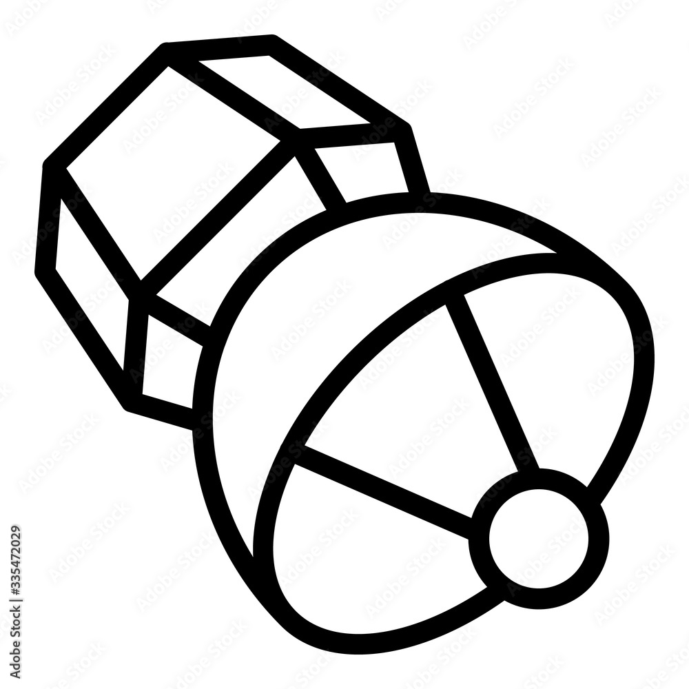 Poster orbit satellite icon. outline orbit satellite vector icon for web design isolated on white backgroun