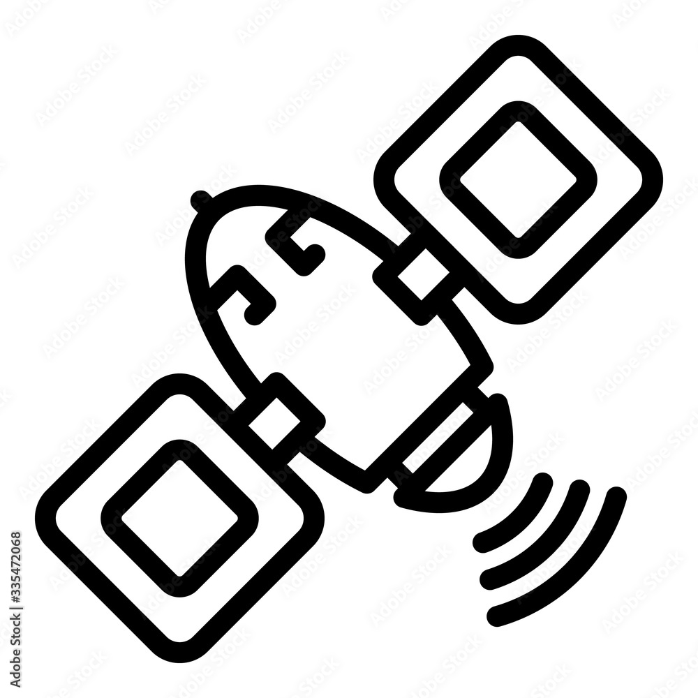 Poster internet satellite icon. outline internet satellite vector icon for web design isolated on white bac