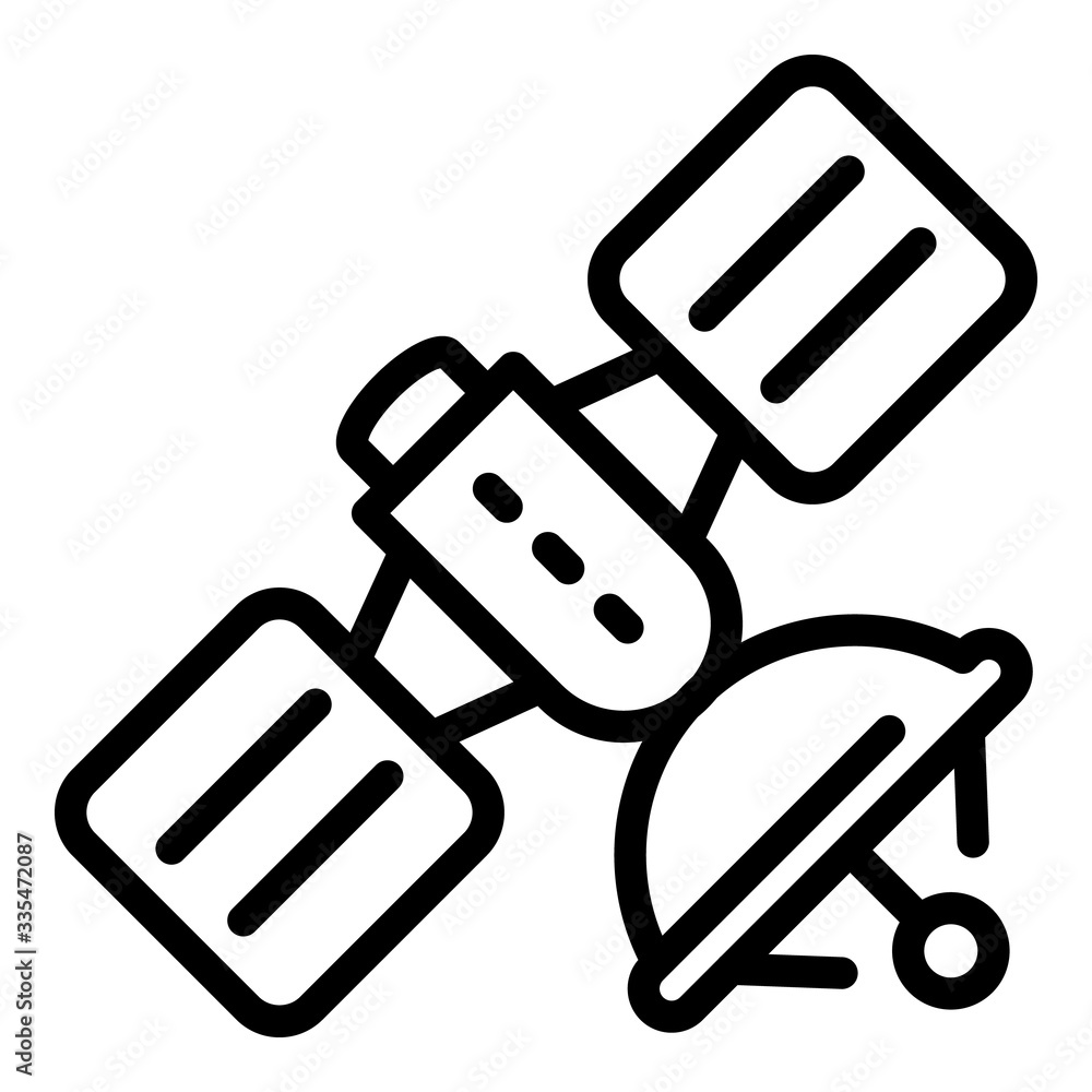 Poster signal satellite icon. outline signal satellite vector icon for web design isolated on white backgro