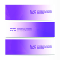 Vector abstract geometric design banner web template. Modern design background set. Vector illustration