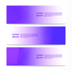 Vector abstract geometric design banner web template. Modern design background set. Vector illustration