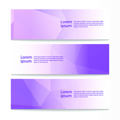Vector abstract geometric design banner web template. Modern design background set. Vector illustration