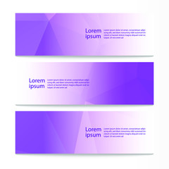Vector abstract geometric design banner web template. Modern design background set. Vector illustration