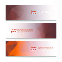 Vector abstract geometric design banner web template. Modern design background set. Vector illustration
