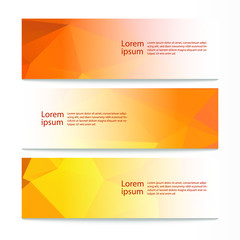 Vector abstract geometric design banner web template. Modern design background set. Vector illustration