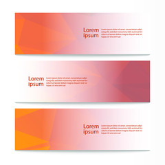 Vector abstract geometric design banner web template. Modern design background set. Vector illustration