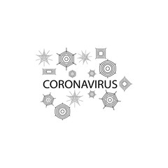 Coronavirus sign. Microbes and viruses sign. eps ten