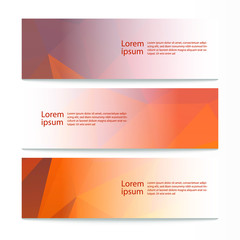 Vector abstract geometric design banner web template. Modern design background set. Vector illustration
