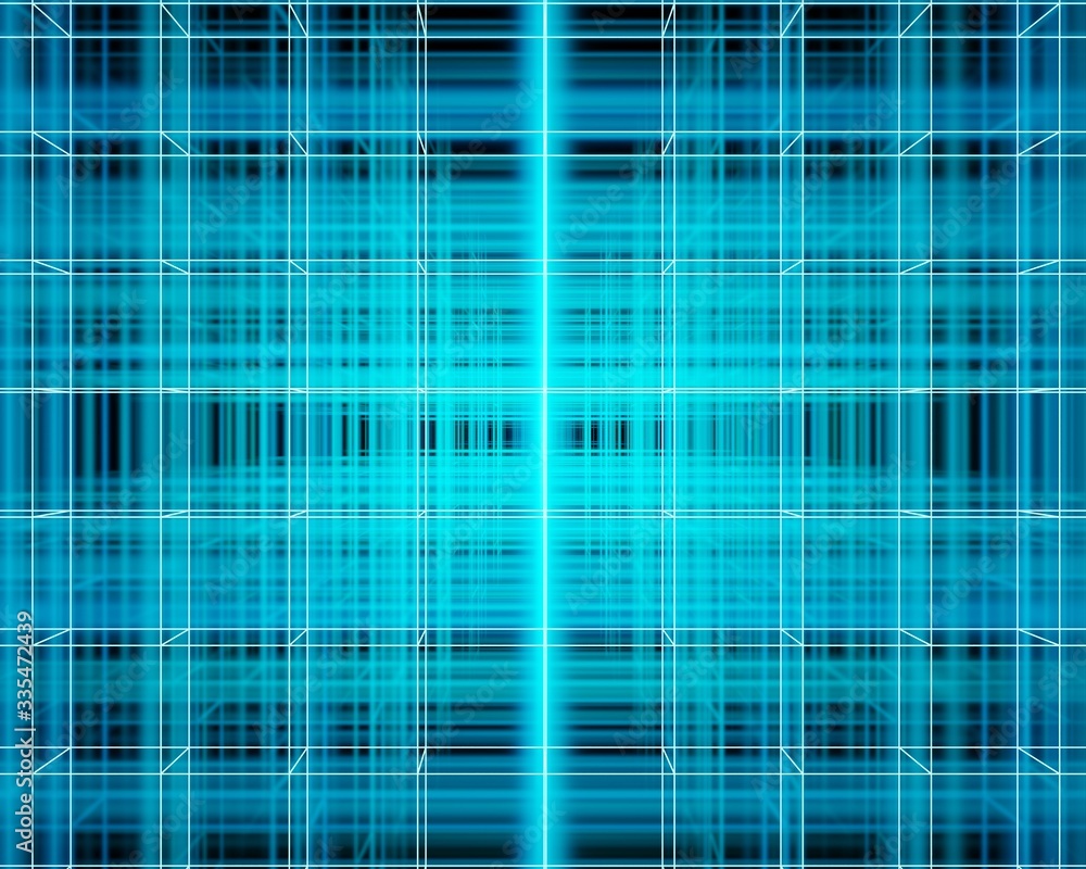 Poster abstract cyber cube mesh with glowing vertices design. cyberspace backdrop. abstract technology back