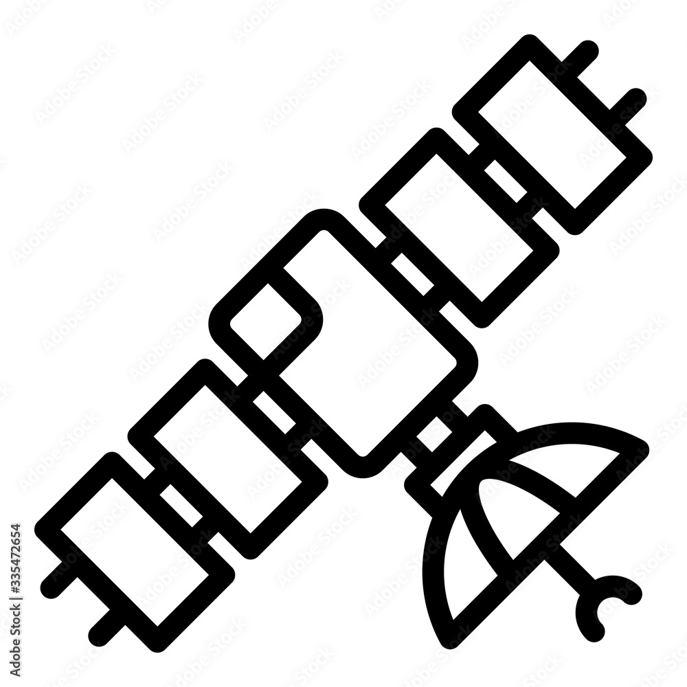 Poster modern space satellite icon. outline modern space satellite vector icon for web design isolated on w