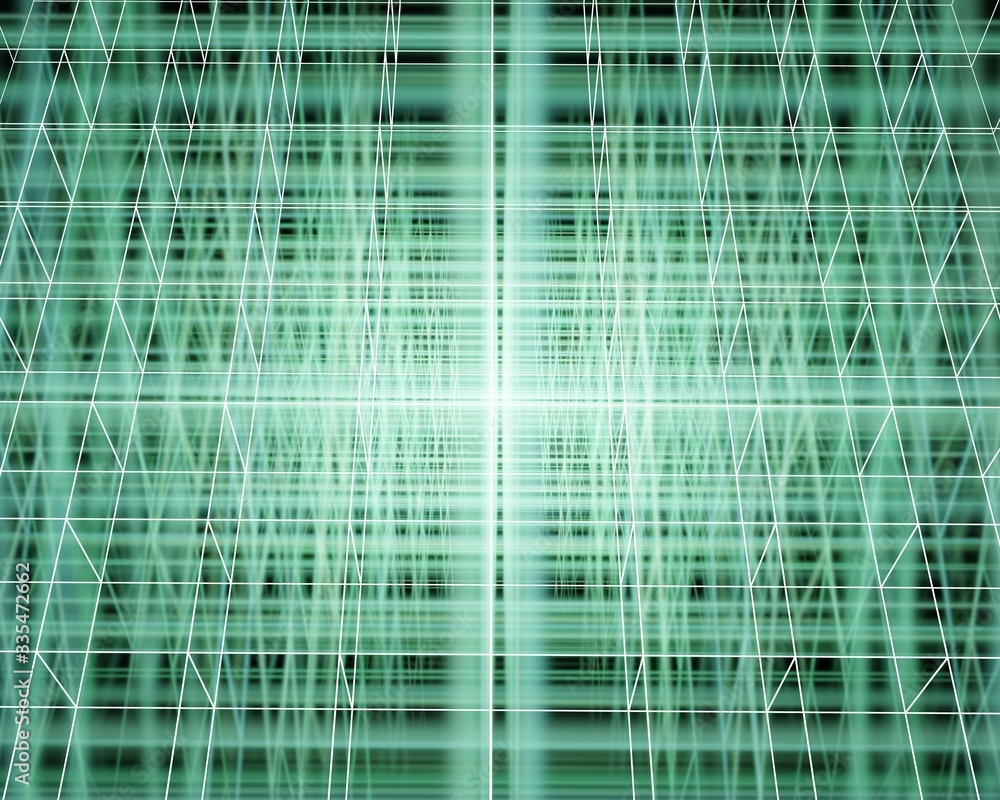 Poster abstract cyber cube mesh with glowing vertices design. cyberspace backdrop. abstract technology back
