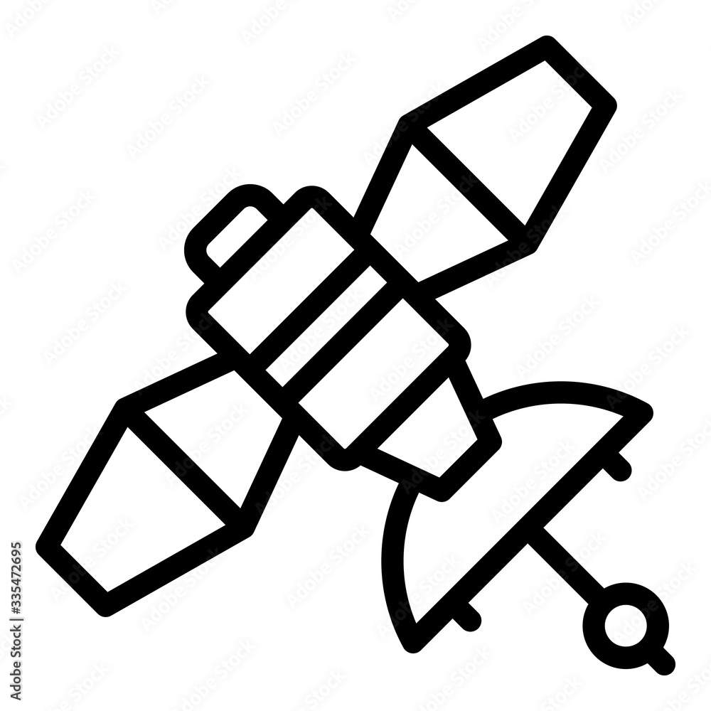 Poster planet artificial satellite icon. outline planet artificial satellite vector icon for web design iso