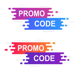 Coupon sticker for sales. Promo code banner on a white background.
