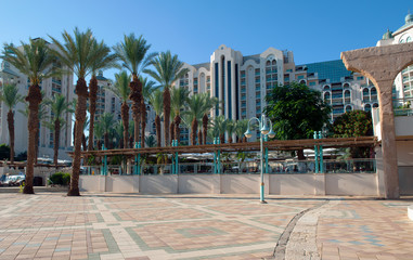 View at Eilat city promenade, Israel