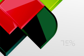 Glossy glass squares with round elements geometric composition. Abstract geometric background with 3d effect composition For Wallpaper, Banner, Background, Card, Book Illustration, landing page