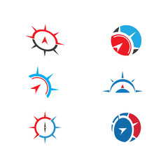 Set compass Logo Template vector symbol