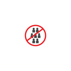 Social distancing icon vector illustration